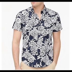 J. Crew Slim Fit Casual Pineapple Shirt